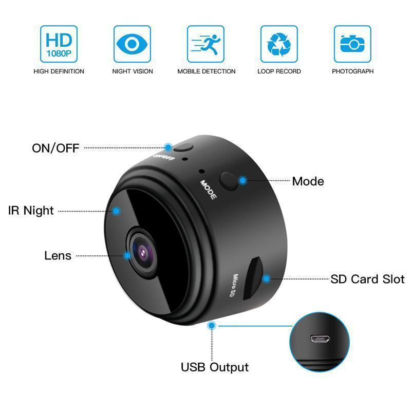 1080p WiFi Mini Camera - Beveilig je Huis Altijd en Overal