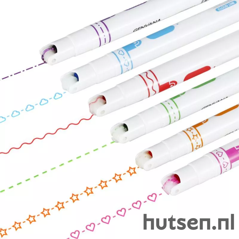 Hutstift™ (Tijdelijk 1+1 GRATIS) Golvende markeer stift pen 6 (stuks)