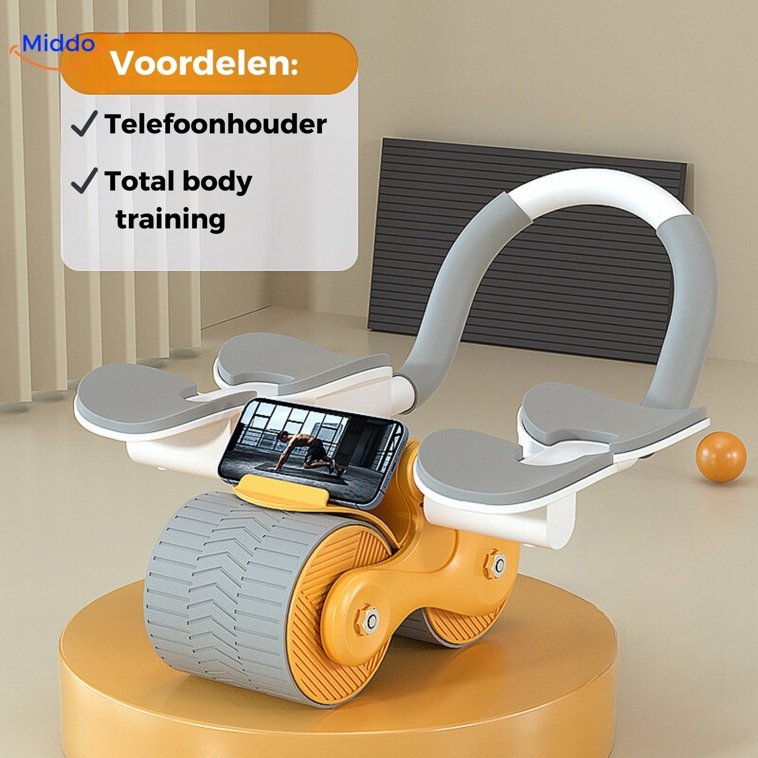 AbWheel Pro™ | Buikspiertrainer voor een Strakke Sixpack vanuit Huis!