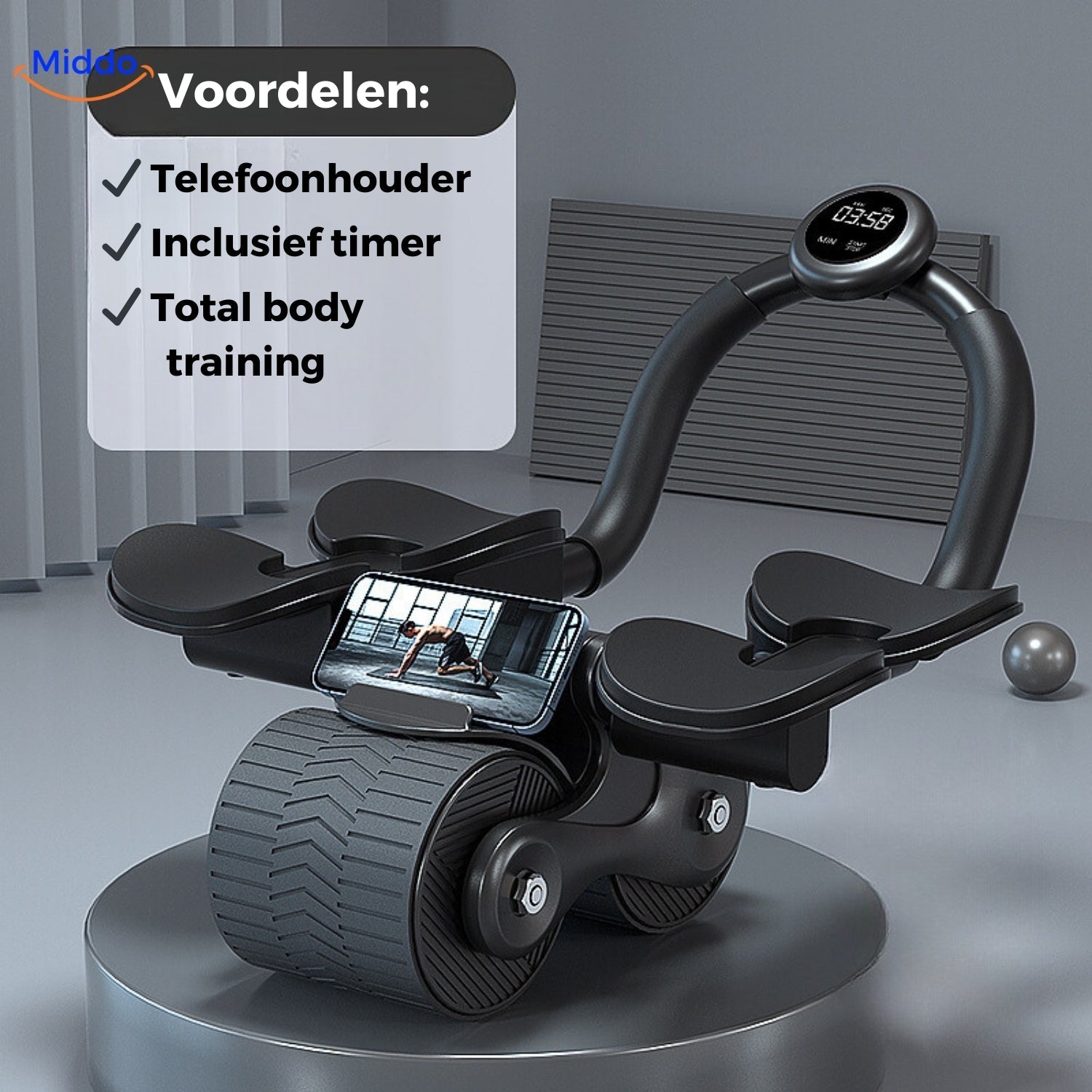 AbWheel Pro™ | Buikspiertrainer voor een Strakke Sixpack vanuit Huis!