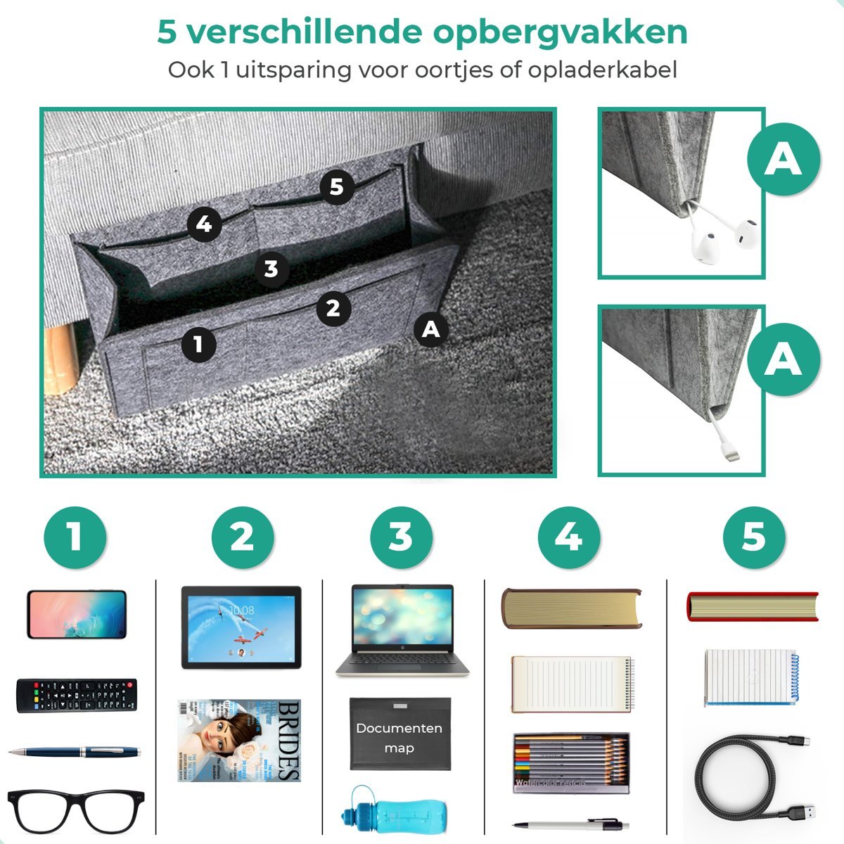 BedCaddy™ | Bed en bank organizer!