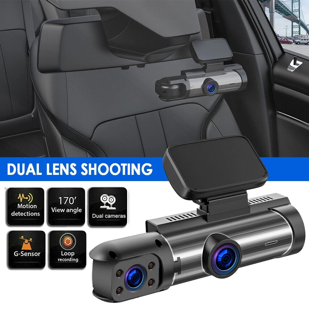 Dashcam Pro™ -  DVR Ultra HD 1080P: Kristalheldere Beelden & Betrouwbare Veiligheid met Dual Lens en Continu-opname.