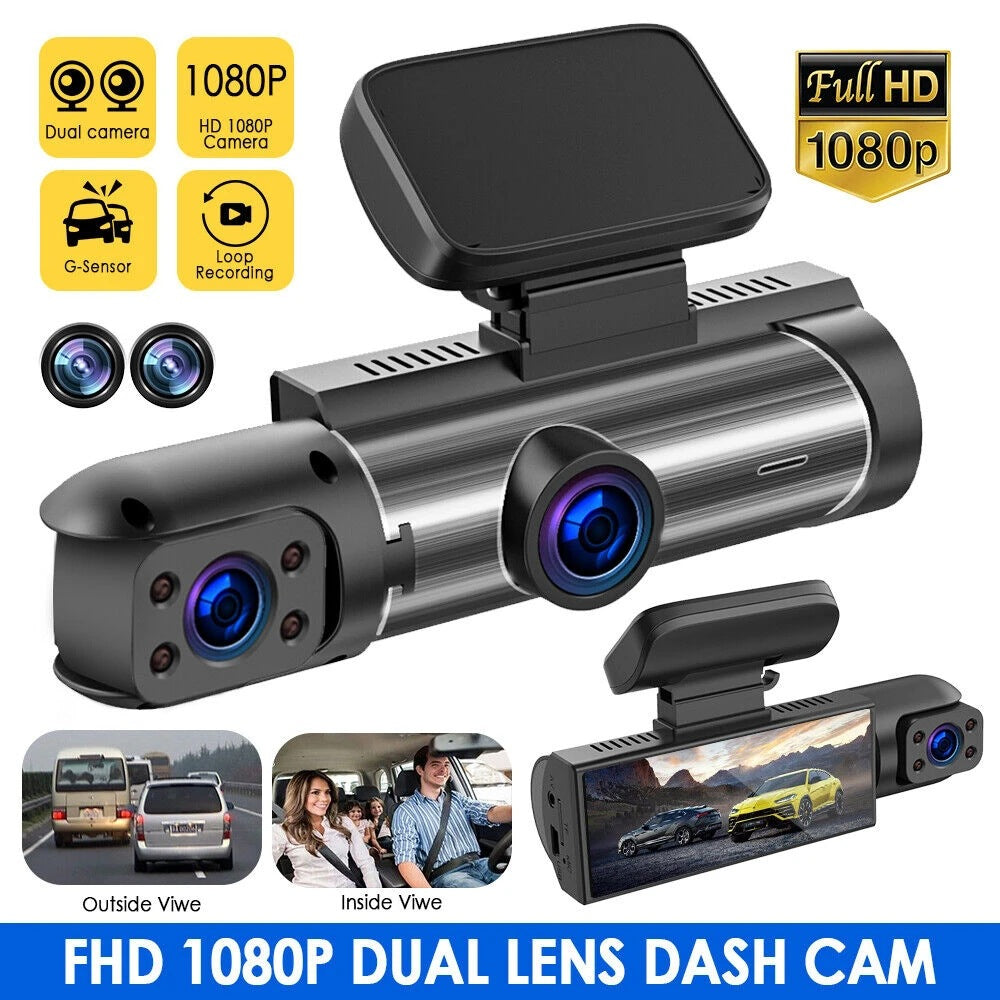 Dashcam Pro™ -  DVR Ultra HD 1080P: Kristalheldere Beelden & Betrouwbare Veiligheid met Dual Lens en Continu-opname.