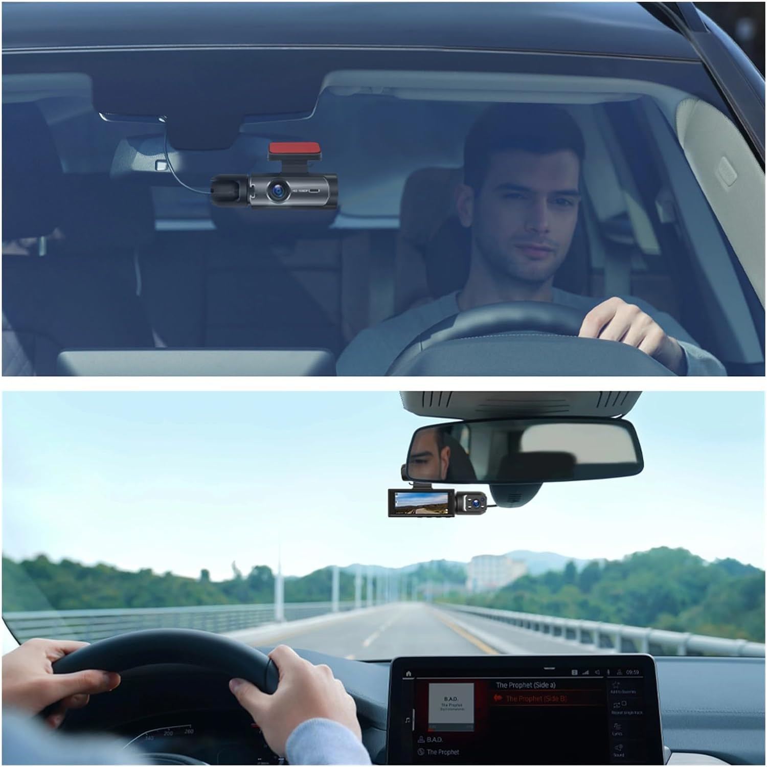 Dashcam Pro™ -  DVR Ultra HD 1080P: Kristalheldere Beelden & Betrouwbare Veiligheid met Dual Lens en Continu-opname.