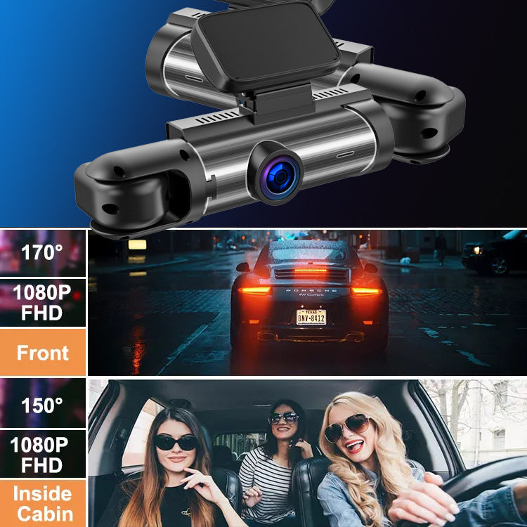 Dashcam Pro™ -  DVR Ultra HD 1080P: Kristalheldere Beelden & Betrouwbare Veiligheid met Dual Lens en Continu-opname.