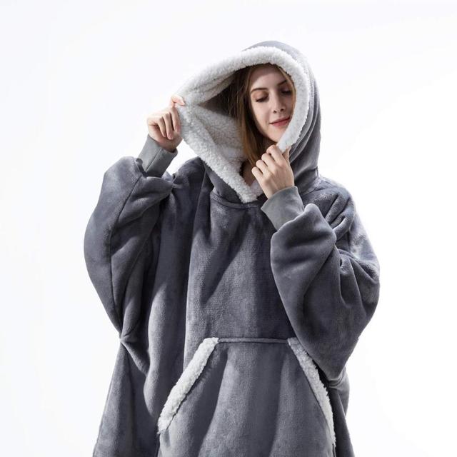 Extra Warme Onesize XXL Hoodie van Sherpa Fleece!