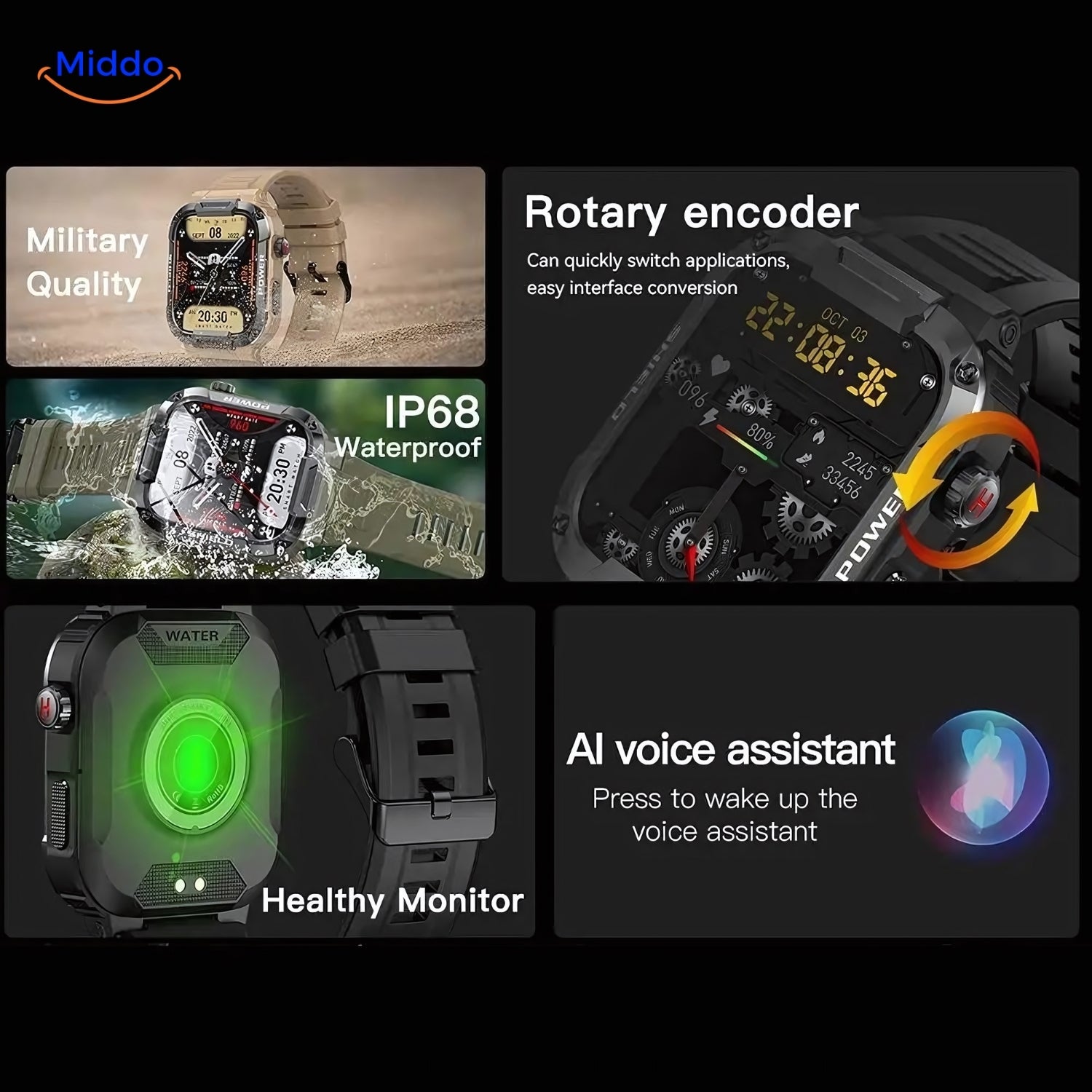 Galaxy Armor™ Smartwatch - Bespaar €100+ op de Onverwoestbare Smartwatch voor iOS & Android