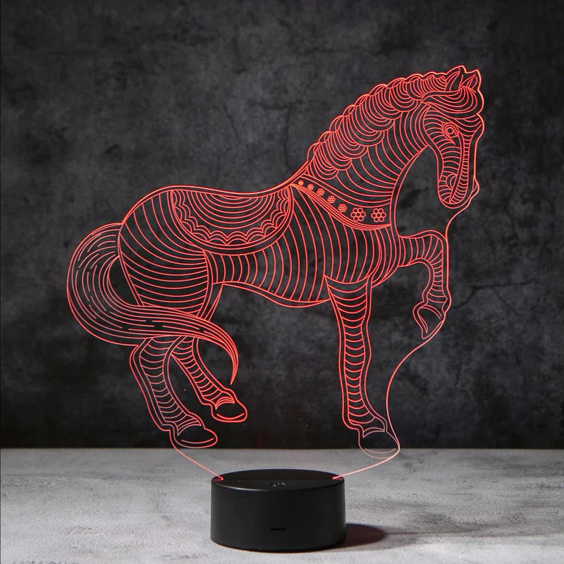 Ledsen™ 3D Paard Lamp | incl. 7 Kleuren Modus!