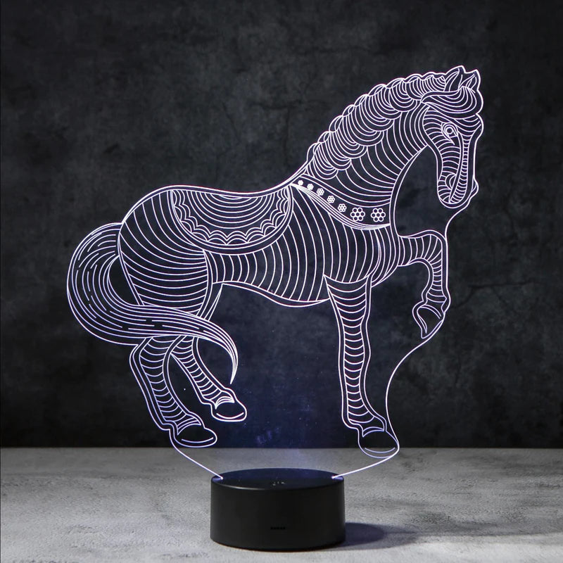 Ledsen™ 3D Paard Lamp | incl. 7 Kleuren Modus!