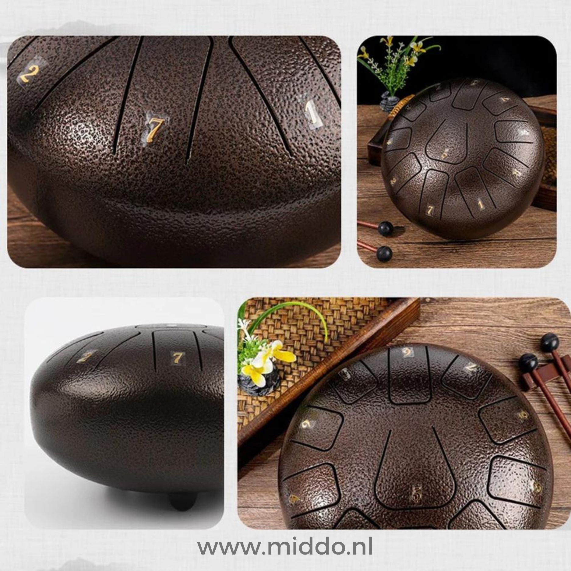 Harmonii KlankOase™ Steel Tongue Drum voor Muzikale Meditatie en Creatieve Expressie