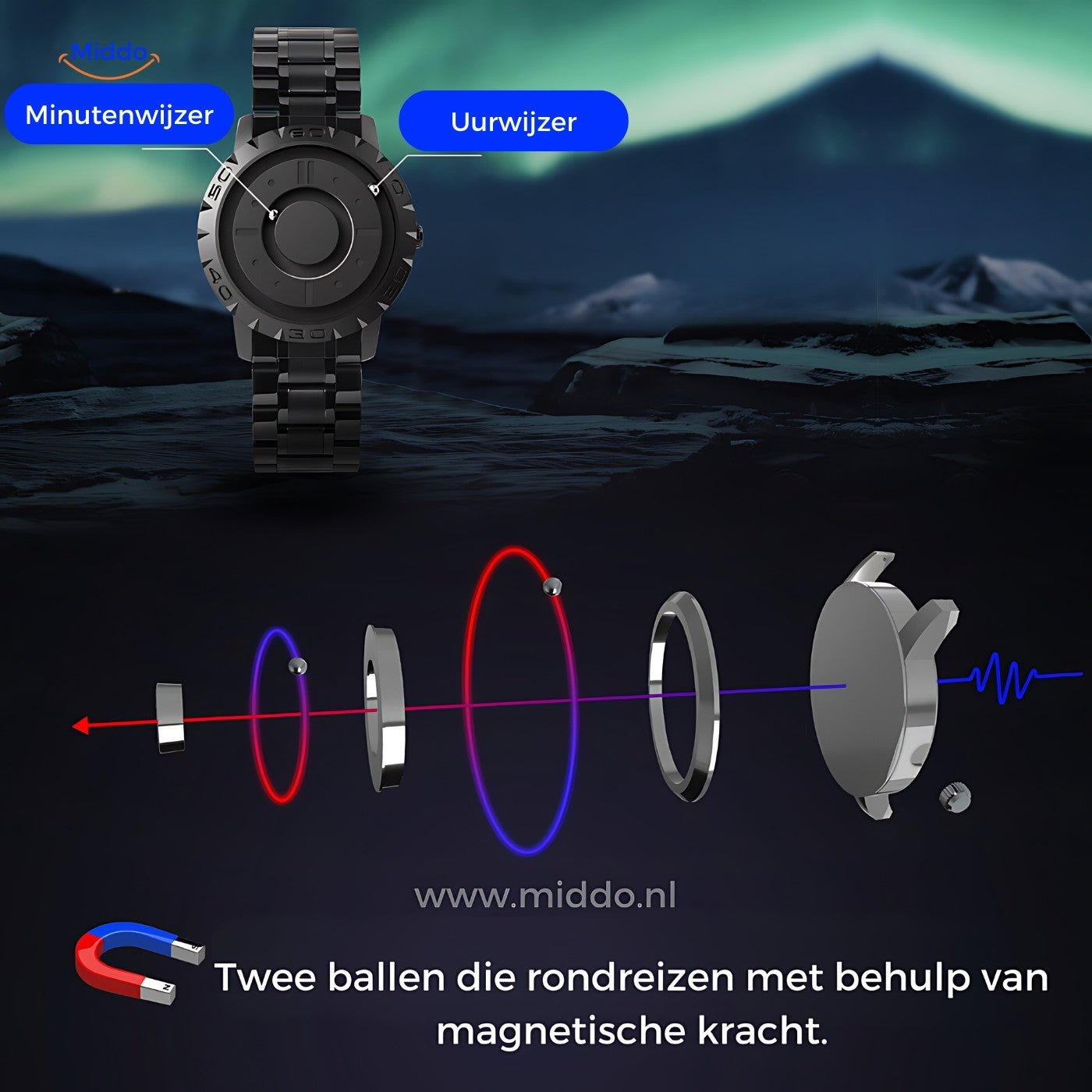 Magnetic Watch™ - Premium Handgemaakt Magnetisch Horloge.