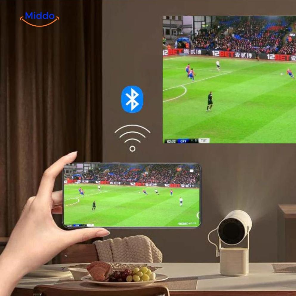 Middo PRO 360° Smart Projector Ultra HD & Bluetooth voor Thuisbioscoop