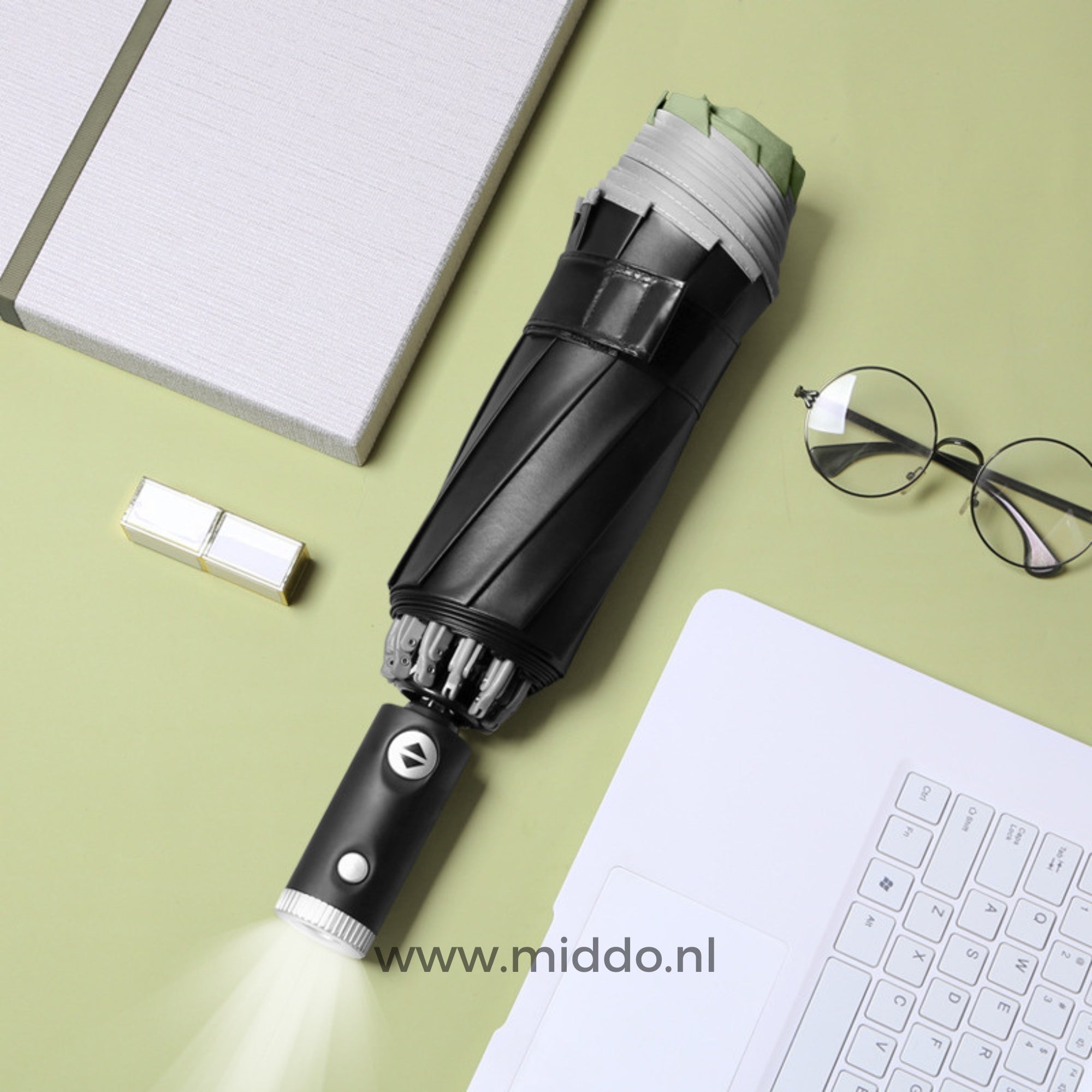 OnePlu™ | Automatische Windbestendige Paraplu met Reflecterende Rand