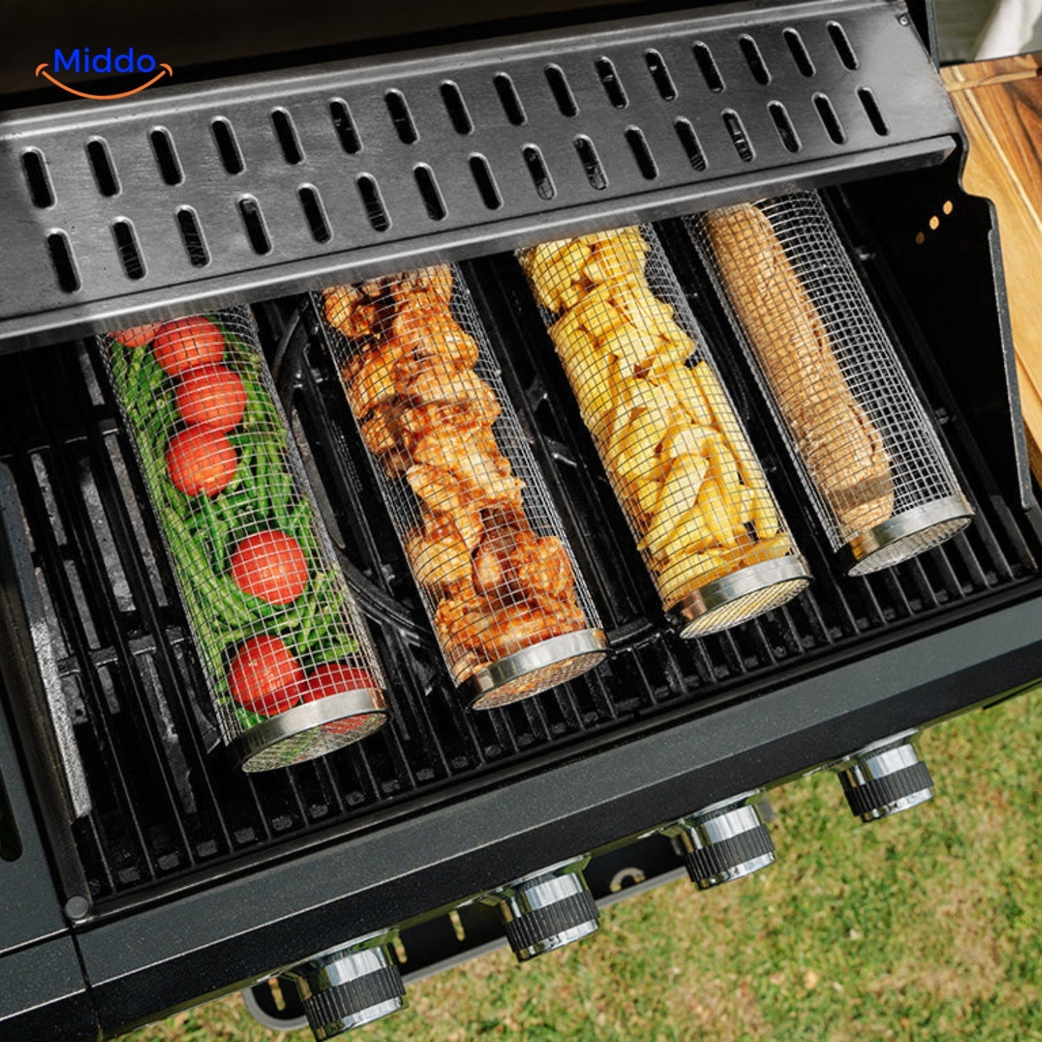 RollingGrill™ - Nooit meer aanbakken en verlies van voedsel tussen de roosters!