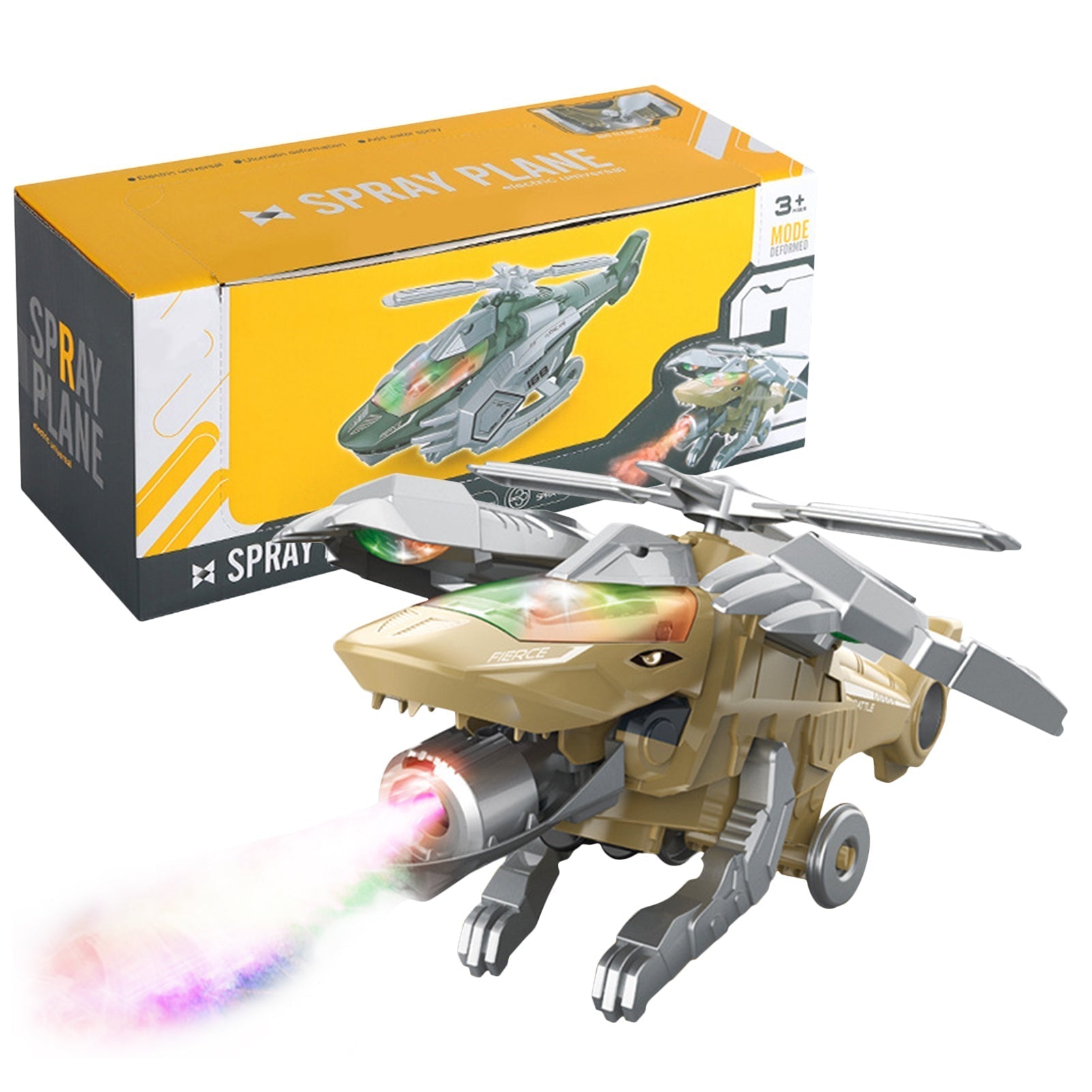 Kletshuts™ Dino - LED Transformerende Dinosaurus Helikopter Speelgoed