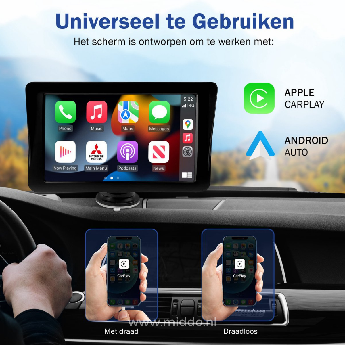 Bespaar meer dan €100,- op de verbeterde CarPlay™: Geschikt voor Android & iOS!