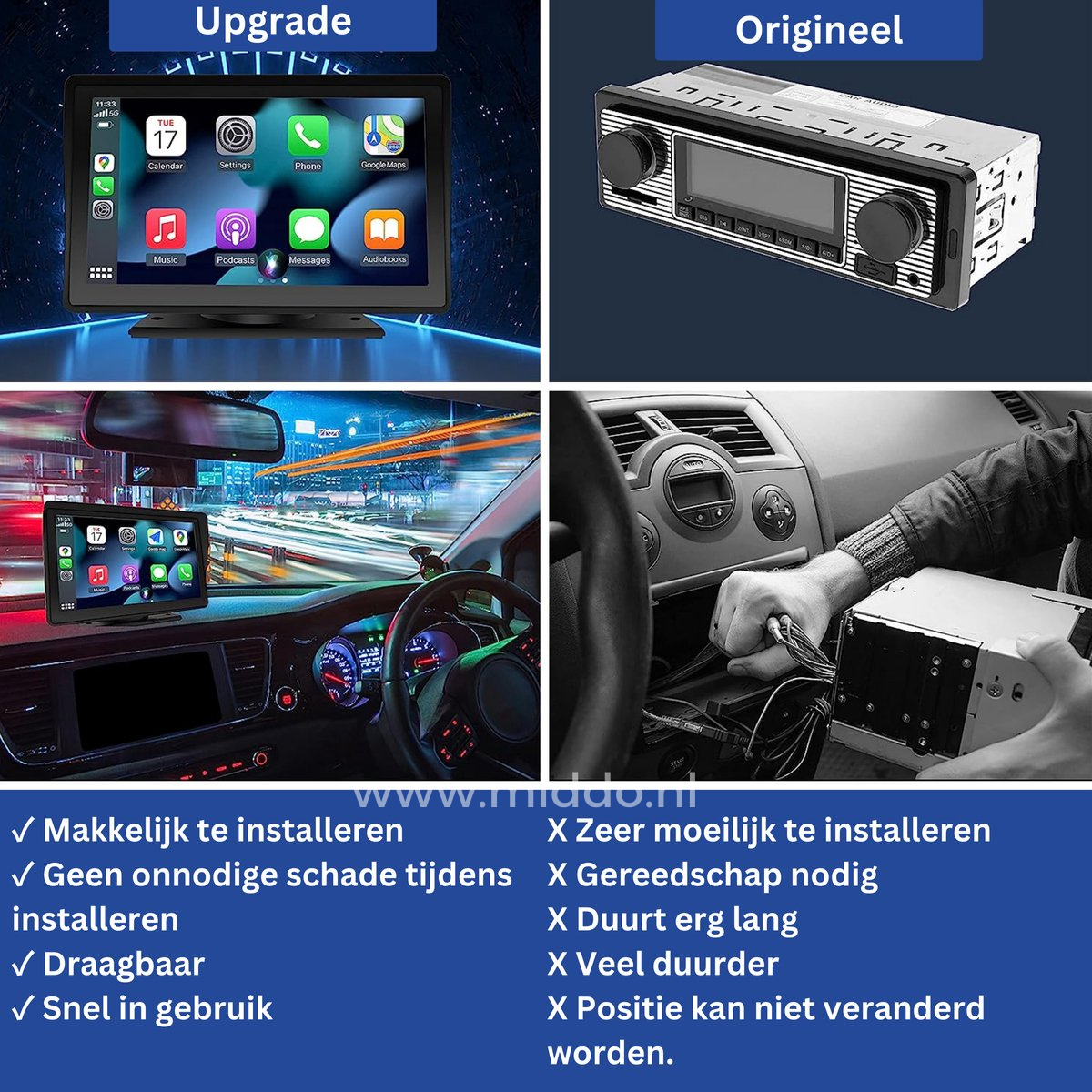 Bespaar meer dan €100,- op de verbeterde CarPlay™: Geschikt voor Android & iOS!