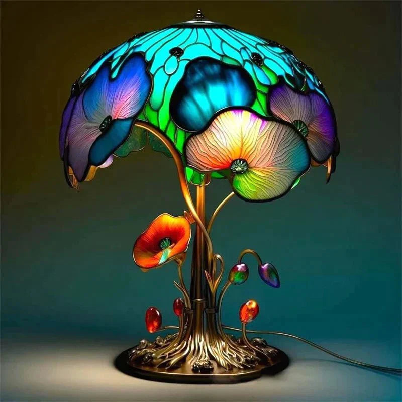 FairyGlow | Betoverende & Rustgevende Glas-in-loodlamp