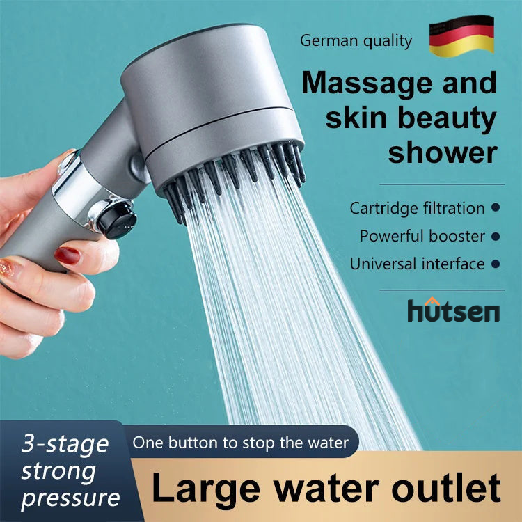 Husten Borhe® Shower - 4 in 1 Massage En Huid Schoonheid Multifunctionele Douchekop