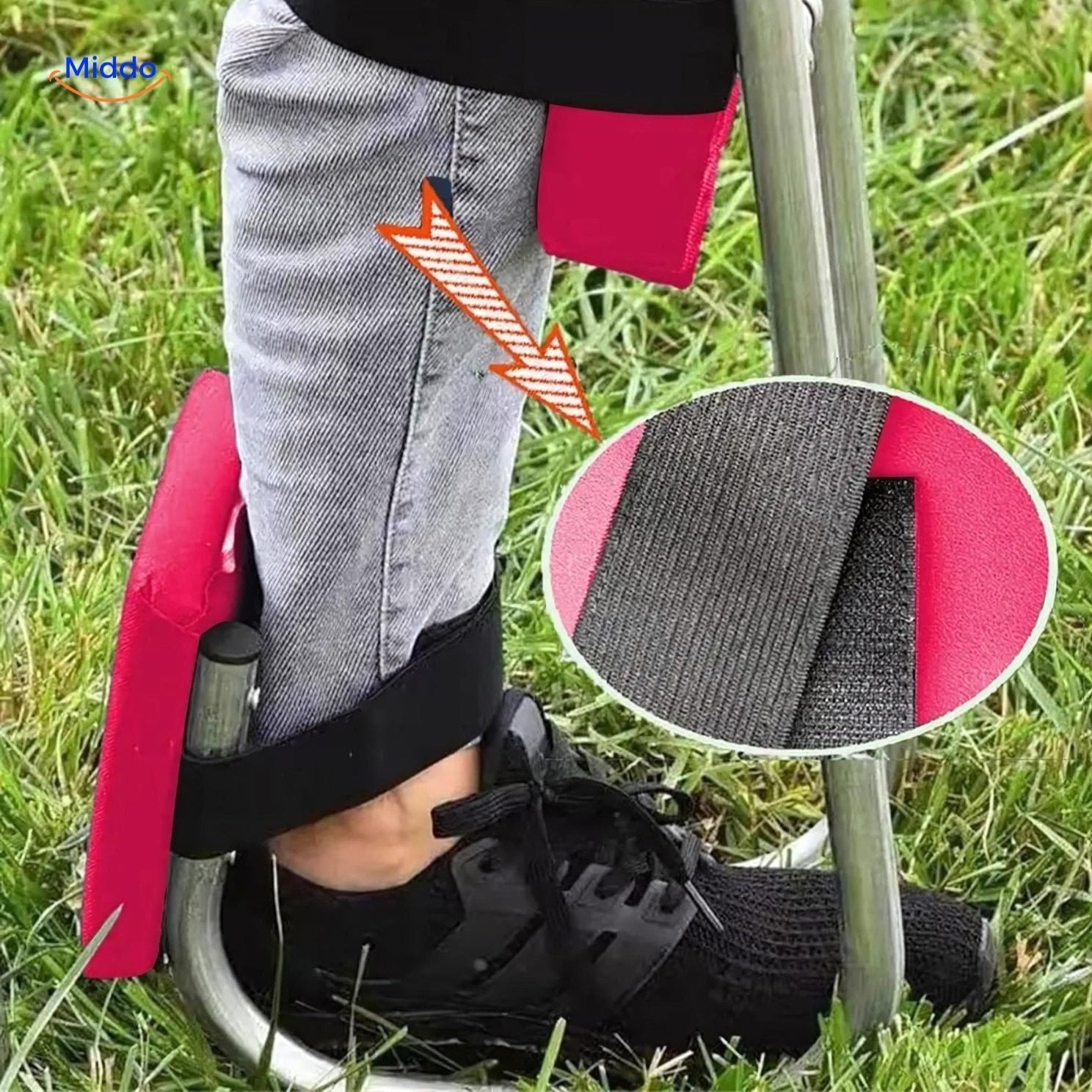 KneeComfort™ - Draagbare Tuinkruk En Knieler Met Strap-on Beugel