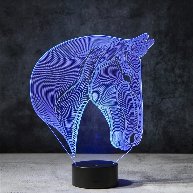 Ledsen™ 3D Paard Lamp | incl. 7 Kleuren Modus!