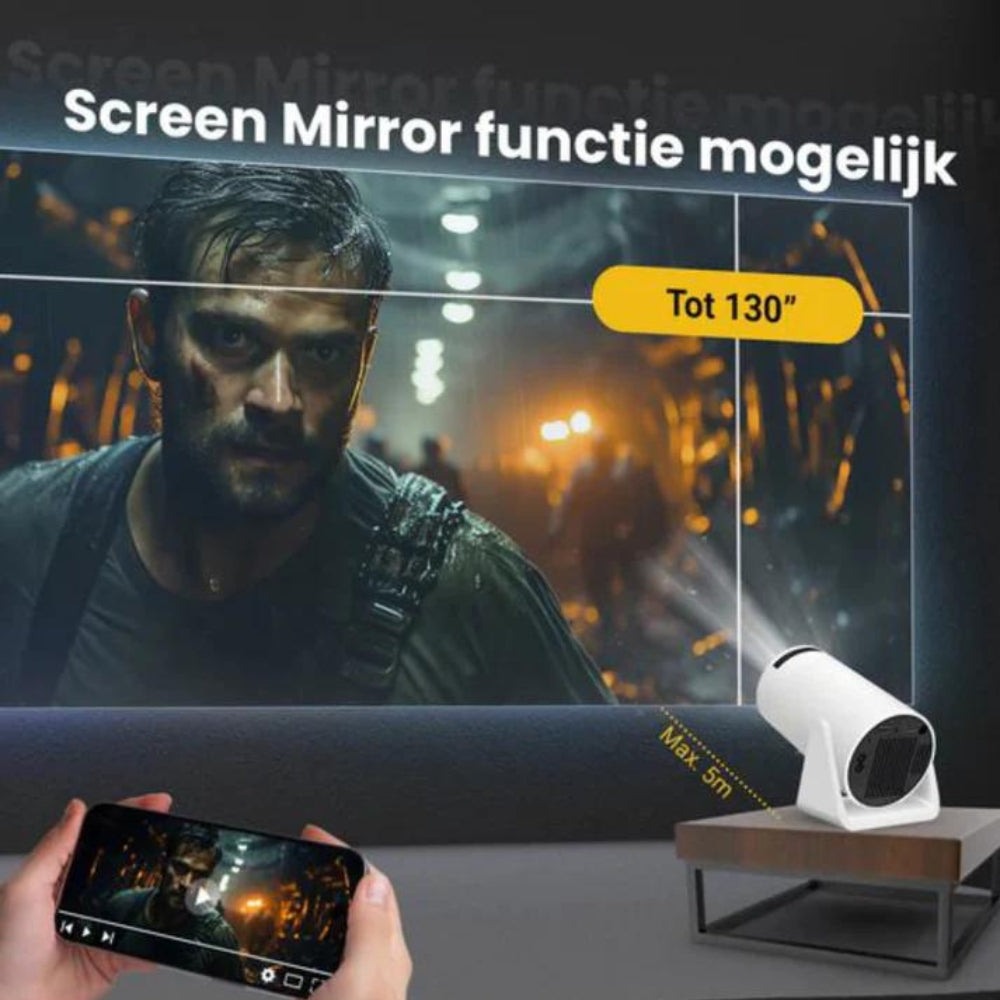 Middo Air X1: 4K-ondersteunde draagbare slimme projector met wifi en Bluetooth 5.2