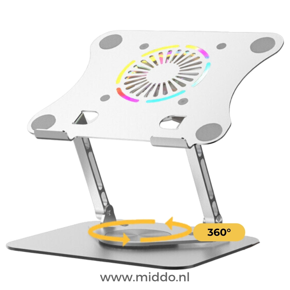 Verbeter jouw Werkplek met de 360° Draaibare Laptop & Tablet Stand