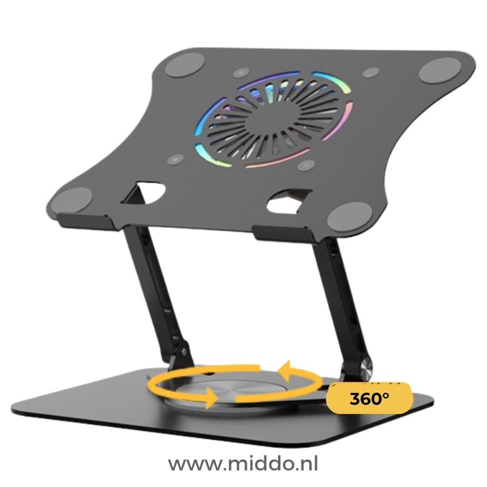 Verbeter jouw Werkplek met de 360° Draaibare Laptop & Tablet Stand